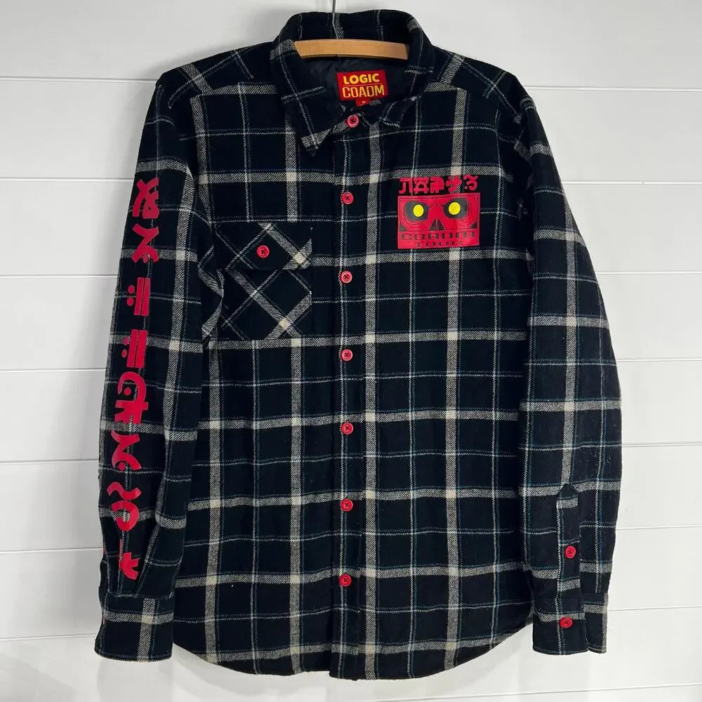 Logic COADM Tour 2019 Plaid Shirt Sz Medium Bobby Boy Wool Blend Flannel Jacket - Picture 1 of 10